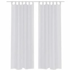 VidaXL Rideau fin Blanc 140x175 cm 2 pcs