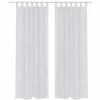 VidaXL Rideau fin Blanc 140x225 cm 2 pcs