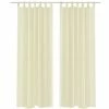 VidaXL Rideau fin Crème 140x225 cm 2 pcs -Habillages de fenêtre Soldes image 1 130201