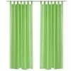 VidaXL Rideau fin Vert pomme 140x225 cm 2 pcs