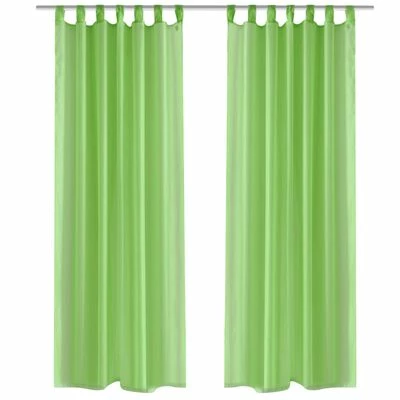 VidaXL Rideau fin Vert pomme 140x245 cm 2 pcs 2 VidaXL Rideau fin Vert pomme 140x245 cm 2 pcs
