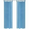 VidaXL Rideau fin Turquoise 140x175 cm 2 pcs -Habillages de fenêtre Soldes image 1 130206