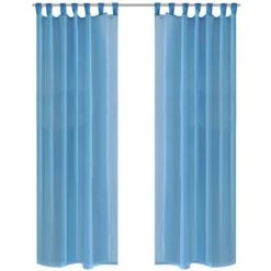VidaXL Rideau fin Turquoise 140x225 cm 2 pcs