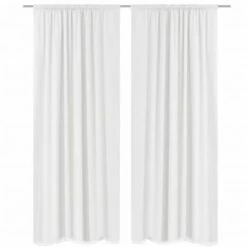 VidaXL Rideau occultant 2 pcs à double couche 140 x 245 cm Blanc