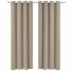 VidaXL Rideau occultant 2 pcs avec œillets métalliques 135x175cm Crème 1 VidaXL Rideau occultant 2 pcs avec œillets métalliques 135x175cm Crème -Habillages de fenêtre Soldes image 1 132201