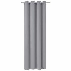 VidaXL Rideau occultant avec œillets métalliques 270 x 245 cm Gris