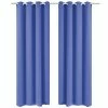VidaXL Rideau avec œillets métalliques 2 pcs 135 x 245 cm Bleu