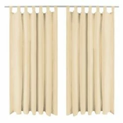VidaXL Rideau occultant avec boucles 2 pcs 140 x 245 cm Beige