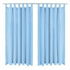 VidaXL Rideau occultant avec boucles 2 pcs 140 x 225 cm Turquoise