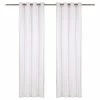 VidaXL Rideaux avec anneaux en métal 2 pcs Coton 140x245 cm Blanc -Habillages de fenêtre Soldes image 1 134319