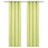 VidaXL Rideaux avec anneaux en métal 2 pcs Coton 140x175 cm Vert
