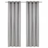 VidaXL Rideaux avec anneaux en métal 2 pcs Coton 140x245 cm Gris -Habillages de fenêtre Soldes image 1 134337