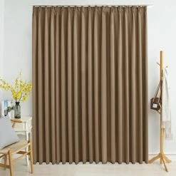VidaXL Rideau occultant avec crochets Taupe 290x245 cm -Habillages de fenêtre Soldes image 1 134441