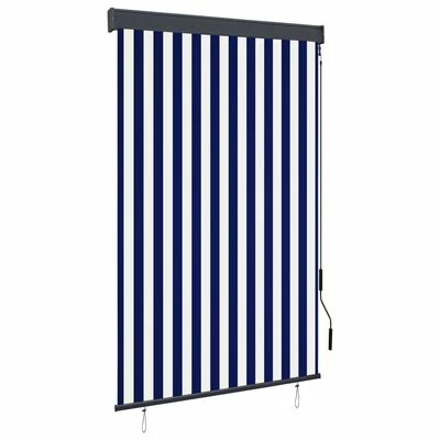 VidaXL Store roulant d'extérieur 120x250 cm Bleu et blanc 3 VidaXL Store roulant d'extérieur 120x250 cm Bleu et blanc