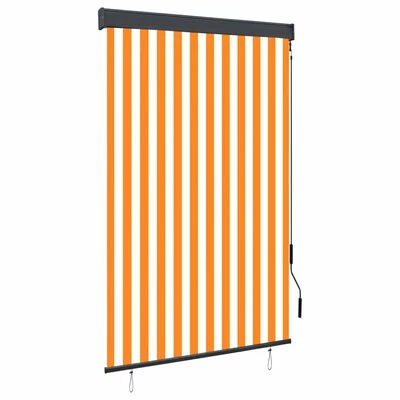 VidaXL Store roulant d'extérieur 120x250 cm Blanc et orange 3 VidaXL Store roulant d'extérieur 120x250 cm Blanc et orange