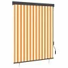 VidaXL Store roulant d'extérieur 140x250 cm Blanc et orange