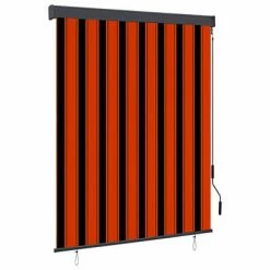 VidaXL Store roulant d'extérieur 140x250 cm Orange et marron
