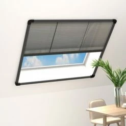 VidaXL Moustiquaire plissée à fenêtre Aluminium Anthracite 130x100 cm -Habillages de fenêtre Soldes image 1 148667