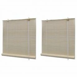 VidaXL Stores à rouleau Bambou naturel 2 pcs 120 x 160 cm