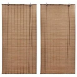 VidaXL Stores roulants en bambou 2 pcs 150x220 cm Marron