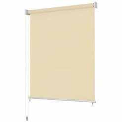 VidaXL Store roulant d'extérieur Crème 80x140 cm PEHD