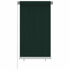 VidaXL Store roulant d'extérieur 80x140 cm Vert foncé PEHD