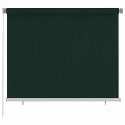 VidaXL Store roulant d'extérieur 180x140 cm Vert foncé PEHD