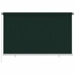 VidaXL Store roulant d'extérieur 240x140 cm Vert foncé PEHD