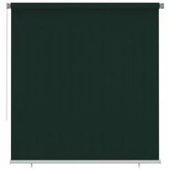 VidaXL Store roulant d'extérieur 220x230 cm Vert foncé PEHD