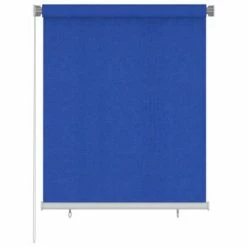 VidaXL Store roulant d'extérieur 120x140 cm Bleu PEHD
