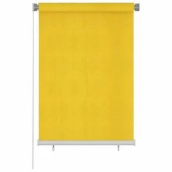VidaXL Store roulant d'extérieur 100x140 cm Jaune PEHD