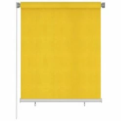 VidaXL Store roulant d'extérieur 120x140 cm Jaune PEHD