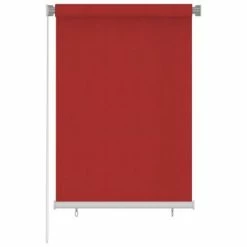 VidaXL Store roulant d'extérieur 100x140 cm Rouge PEHD