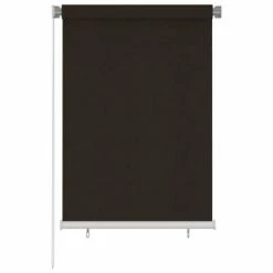 VidaXL Store roulant d'extérieur 100x140 cm Marron PEHD