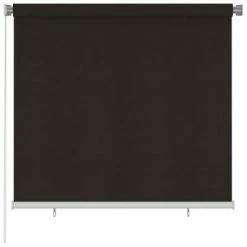 VidaXL Store roulant d'extérieur 160x140 cm Marron PEHD