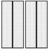 VidaXL Rideaux de porte anti-insectes 2pcs avec aimants Noir 220x110cm