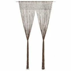 VidaXL Rideau en macramé Taupe 140x240 cm Coton