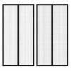 VidaXL Rideau de porte contre insectes 210x100cm 2 pcs Magnétique Noir