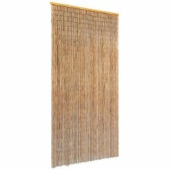 VidaXL Rideau de porte contre insectes Bambou 90 x 220 cm