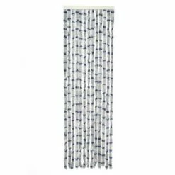 Travellife Rideau de porte Chenille Stripe 185x56 cm Gris et bleu