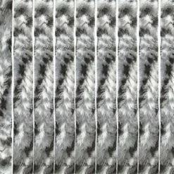 Travellife Rideau de porte Chenille Rain 185x56 cm Gris et noir