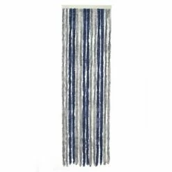 Travellife Rideau de porte Chenille Basic 185x56 cm Gris et bleu