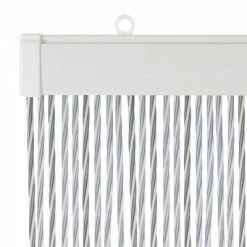 Travellife Moustiquaire de porte Crystal 190x60 cm Blanc et gris