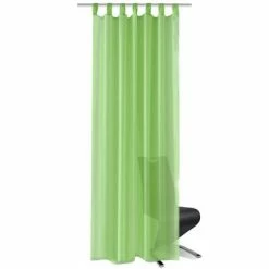 VidaXL Rideau fin Vert pomme 140x225 cm 2 pcs -Habillages de fenêtre Soldes image 2 130204