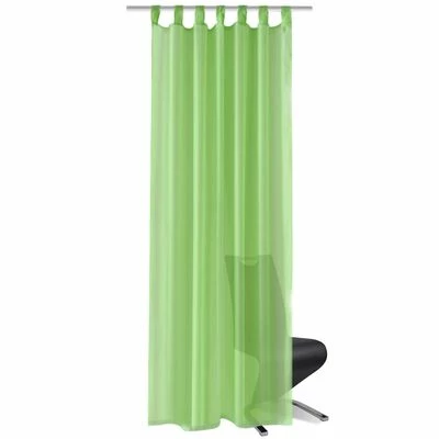 VidaXL Rideau fin Vert pomme 140x245 cm 2 pcs 3 VidaXL Rideau fin Vert pomme 140x245 cm 2 pcs – Image 2