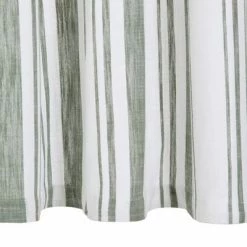 VidaXL Rideaux avec anneaux en métal 2 pcs Coton 140x225cm Rayure Vert -Habillages de fenêtre Soldes image 2 134387