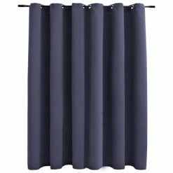 VidaXL Rideau occultant et anneaux en métal Anthracite 290x245 cm