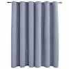 VidaXL Rideau occultant avec anneaux en métal Gris 290x245 cm