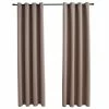 VidaXL Rideaux occultants avec anneaux en métal 2 pcs Taupe 140x225 cm