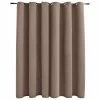 VidaXL Rideau occultant avec anneaux en métal Taupe 290x245 cm 1 VidaXL Rideau occultant avec anneaux en métal Taupe 290x245 cm -Habillages de fenêtre Soldes image 2 134437
